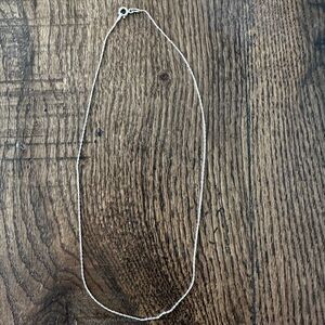 Italian Sterling Silver Chain Necklace 18” | 925 Textured Minimalist Chain